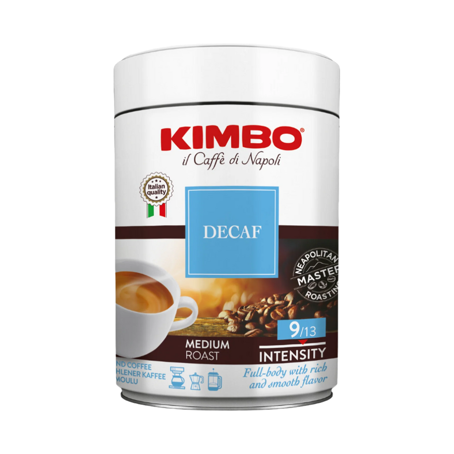 010053 - Kimbo Decaf Can Ground 8.8oz (6 Packs per Case)