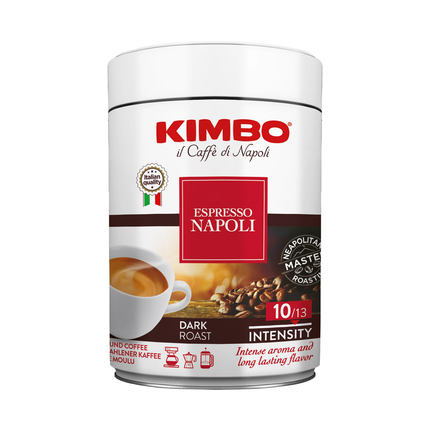 010051 - Kimbo Napoli Can Ground 8.8oz (6 Packs Per Case)